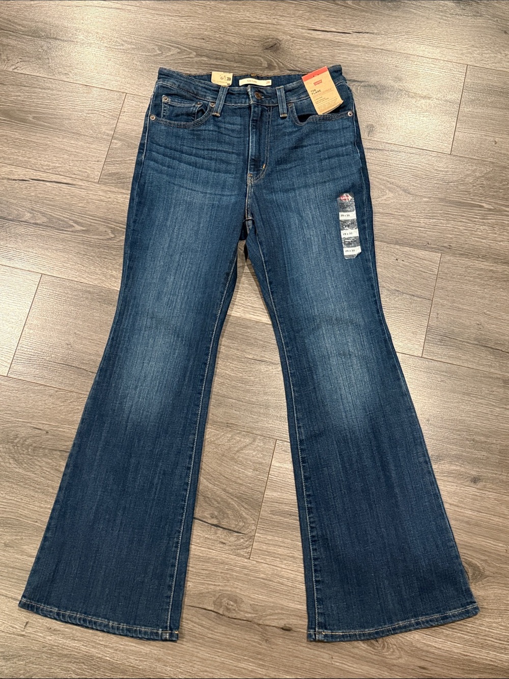 Levi's Women's Blue Flare Jeans - Mid Wash